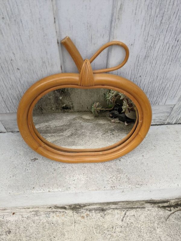 Miroir pomme vintage décoration campagne bohème enfants