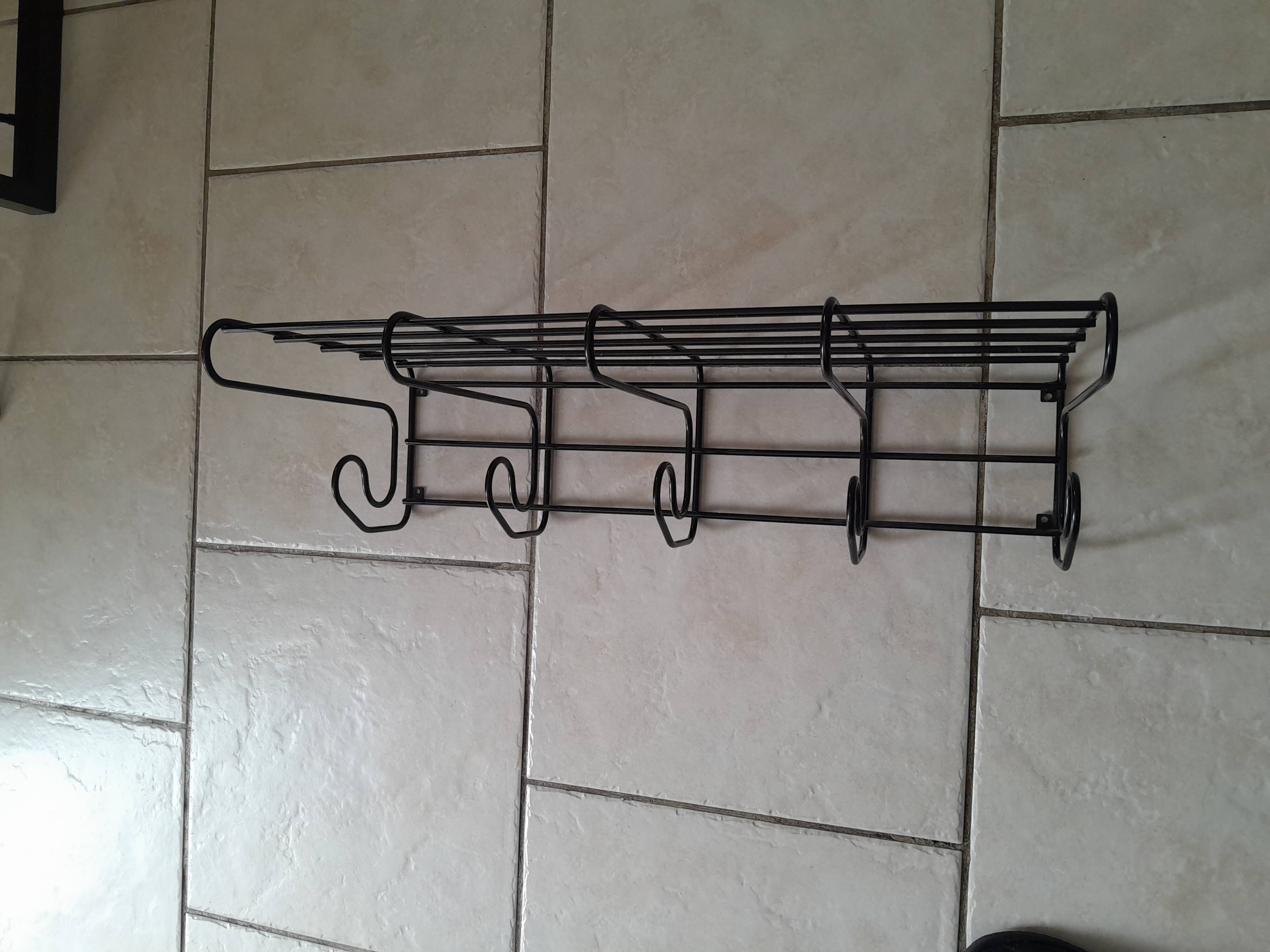 Vintage ikea tomado style wall coat rack metal
