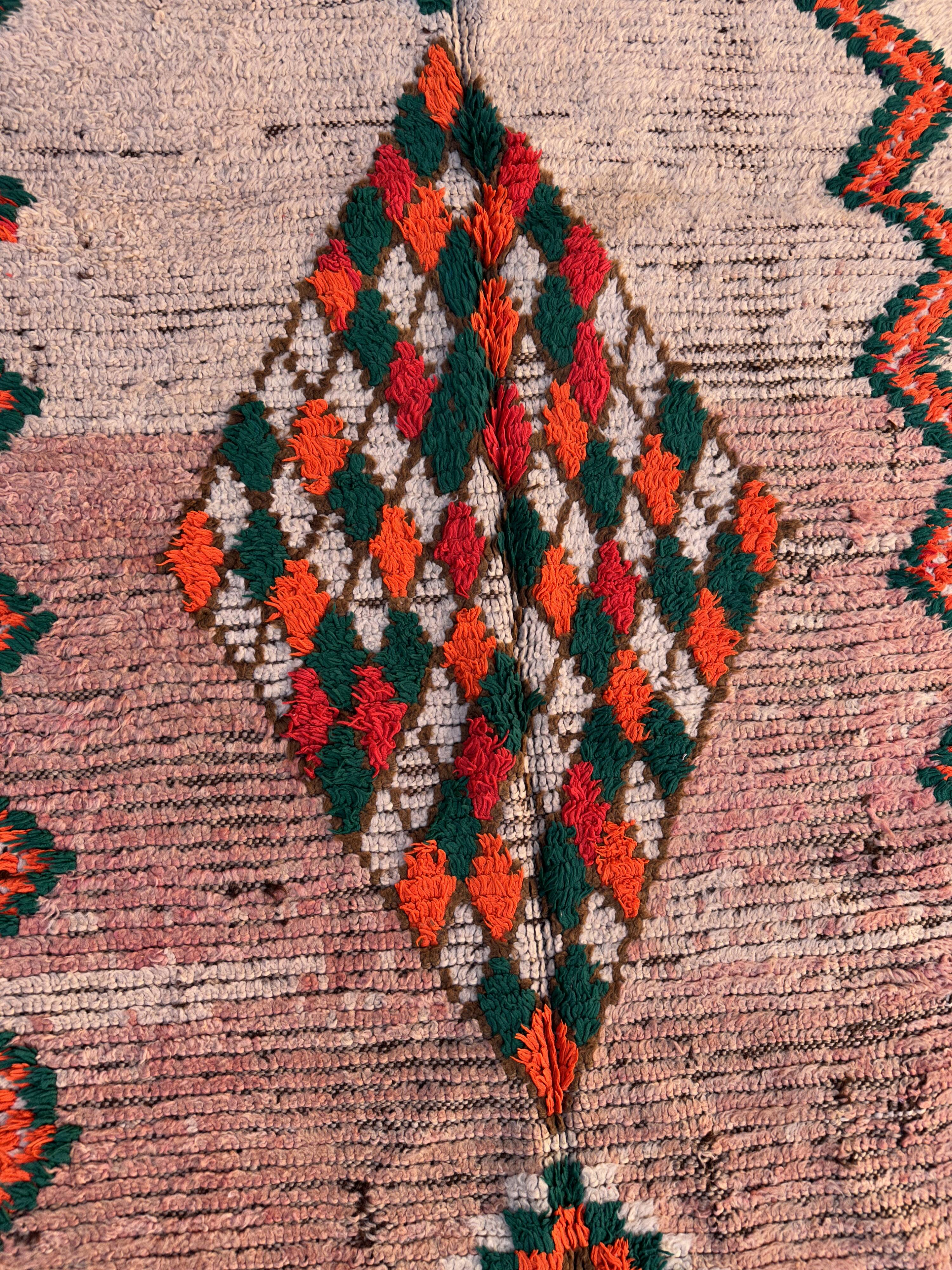 Colorful Boujad Moroccan rug - 121 x 290 cm