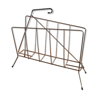 Gold metal newspaper holder