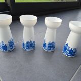 4 vintage Dutch vases for hyacinths