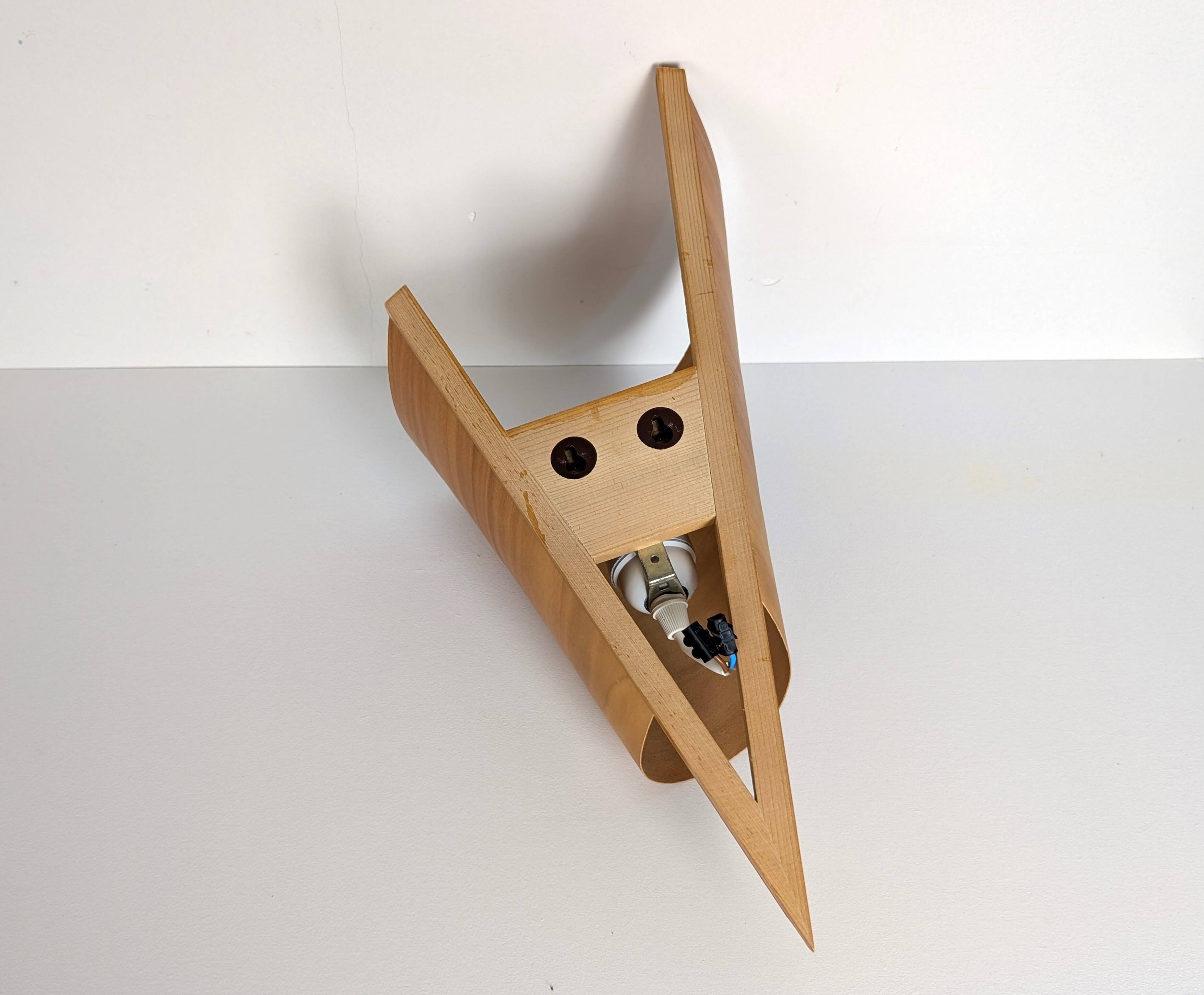 Wooden wall light