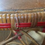 Rattan side table