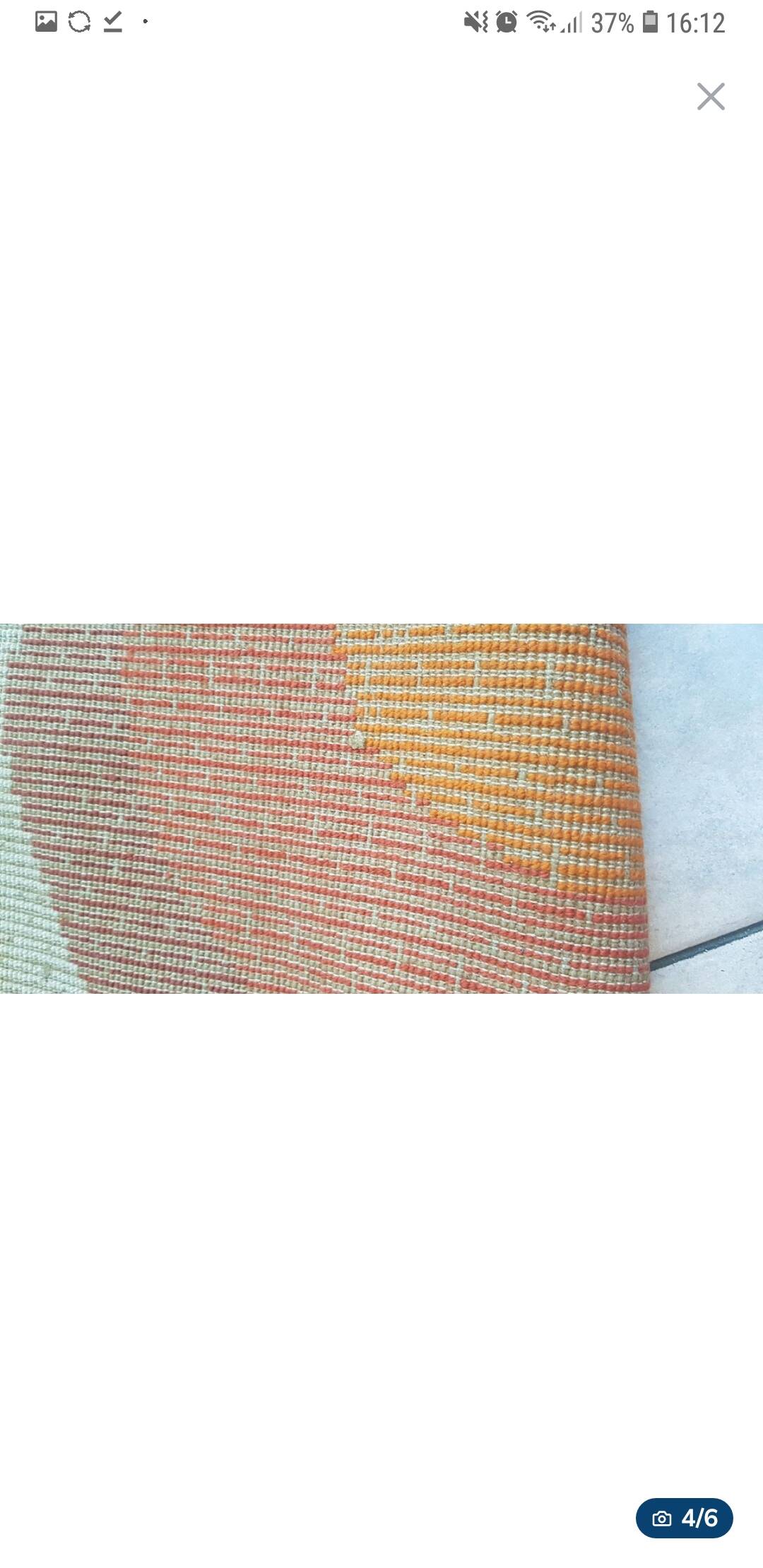 70s rug, Flower, in wool