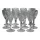 Set of 11 Chantilly white wine glasses by Saint-Louis.