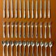 Ercuis, dessert cutlery, fruit and cheese, 36 art deco pieces