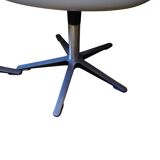 trois fauteuil Wilkhann pivotants tissue + coque signé 1970