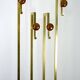Mid-Century Brass and Wood Coat Rack. Italy 1970s