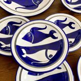 Mediterranean service, large dish and 6 soup plates