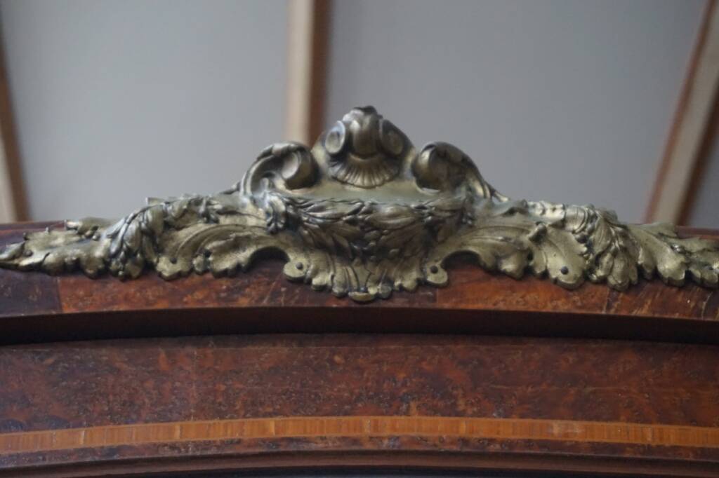 Rococo style wardrobe. Walnut root, bronze, mother-of-pearl.