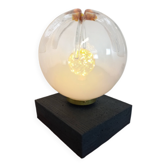 Vintage Mazzega table lamp made of Murano glass from the 1970s.