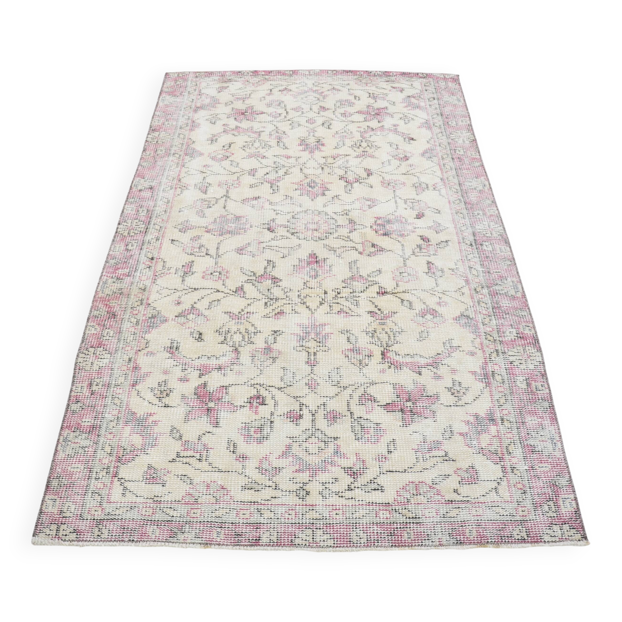 Vintage Ethnic Design Wool Carpet sku 3135