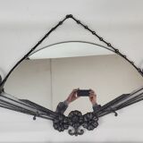 Art deco wrought iron mirror