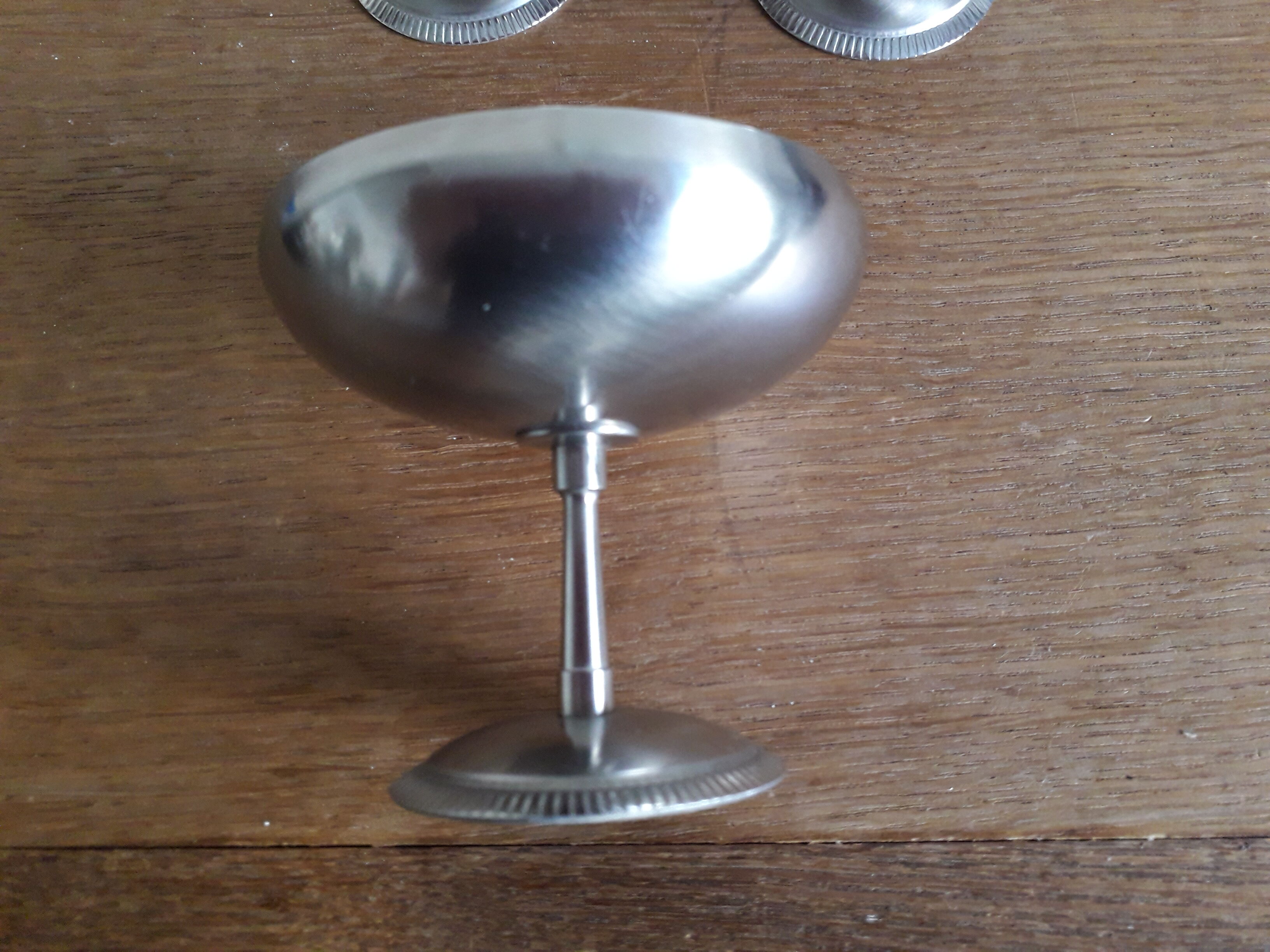 Set of 6 stainless steel ice cups letang remy 70s