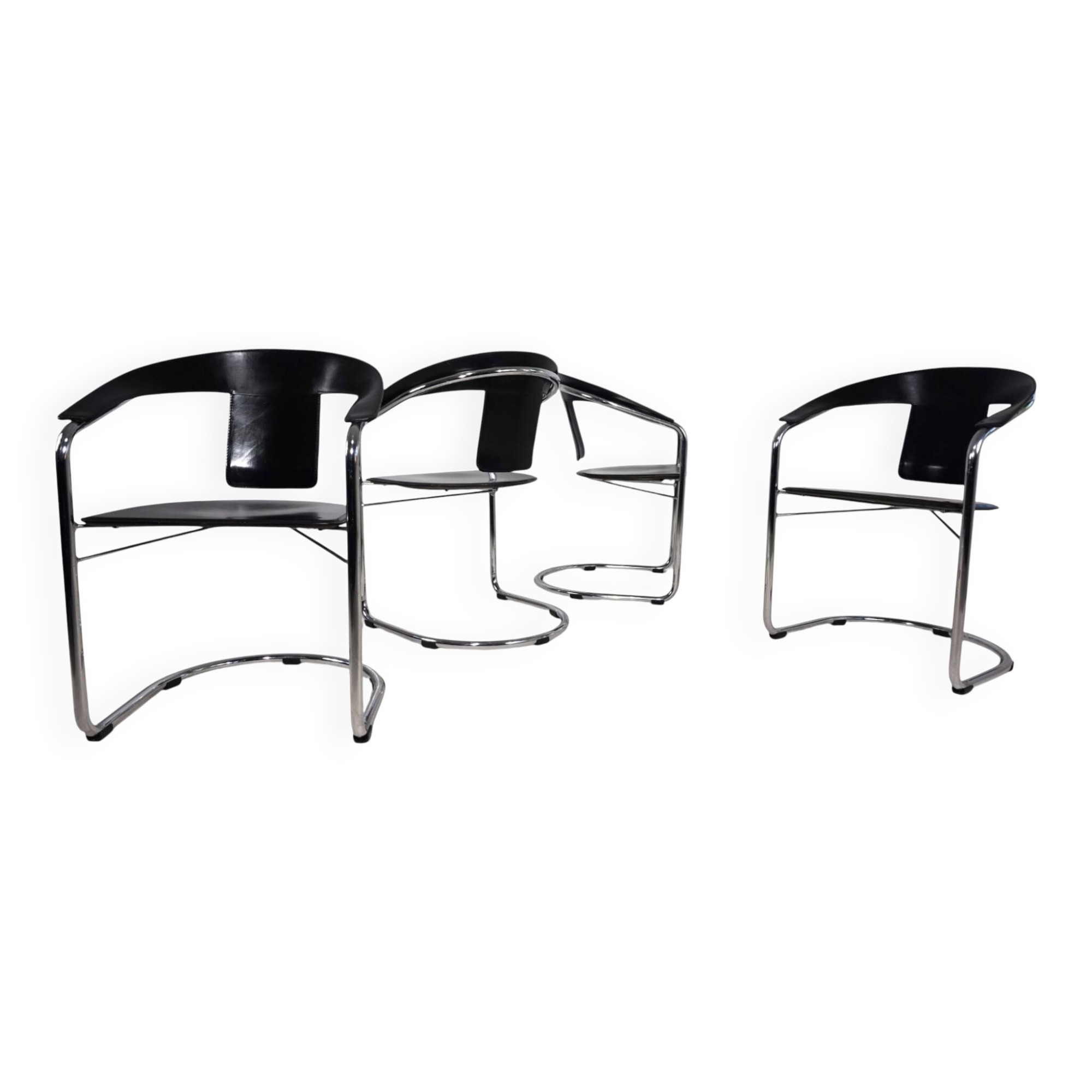 Set of 4 dining chairs by A. Rizzatto for Lo Studio