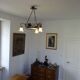 iron and opalin glass hanging lamp