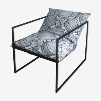 Metal & fabric armchair