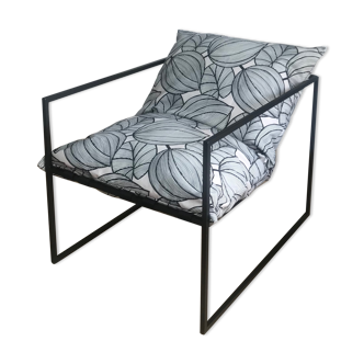 Metal & fabric armchair