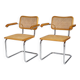 Paire de chaises Marcel Breuer B64 Cesca