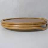 round rattan and mother-of-pearl tray