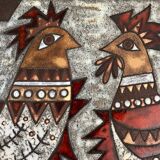 Decorative plaque by Max and Dominique Picard, Vallauris - 1960