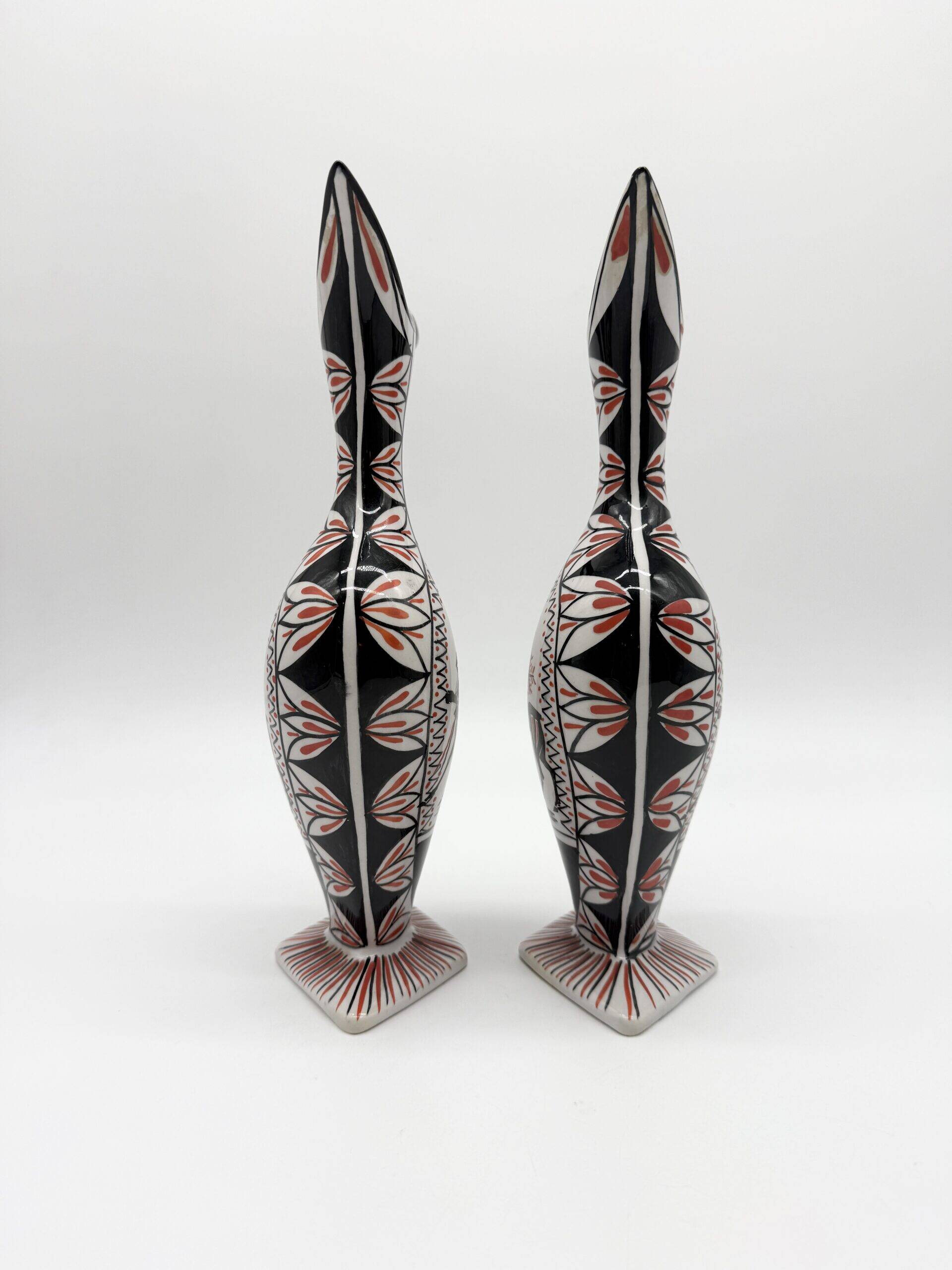 Pair of "zoomorphic" vases – ceramic, Italy, 1960s