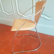 Chrome and leather chair Linda by Arrben