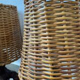 Lampes cep de vigne et rotin années 60 (X2)