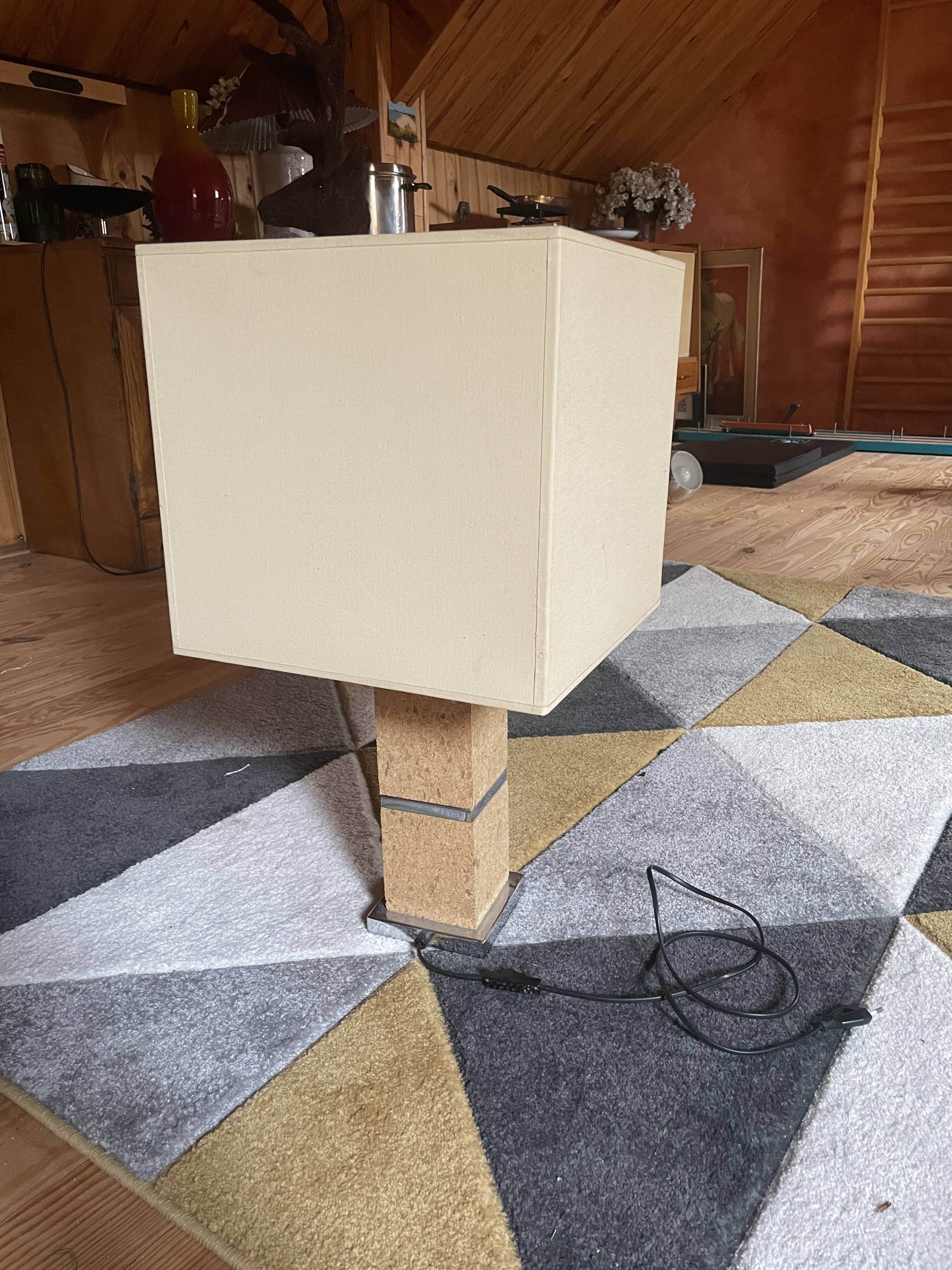 Vintage cork lamp