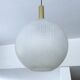 Large vintage glass ball pendant light, 60s