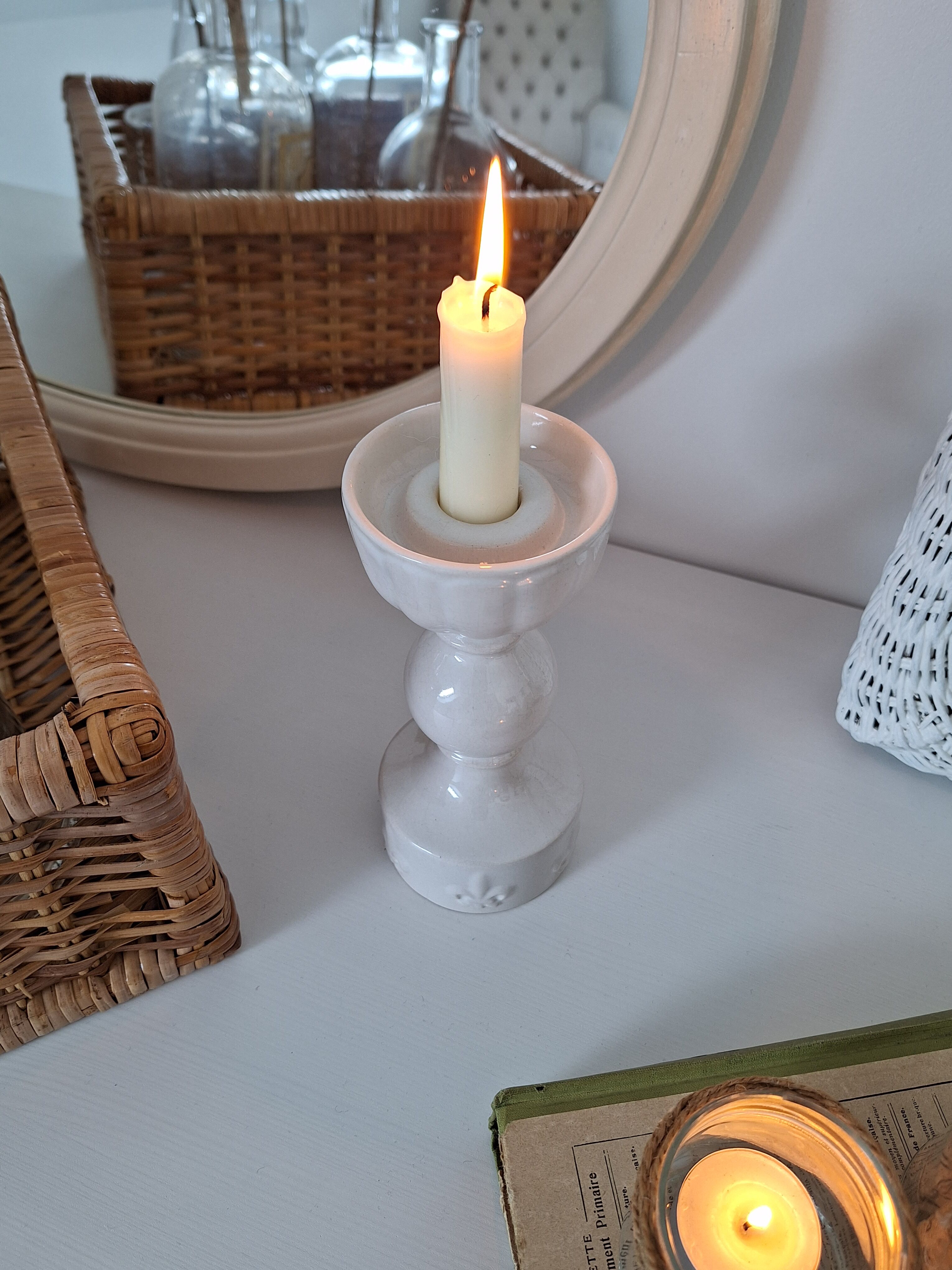 Vintage ceramic candle holder