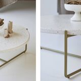 Anatole coffee table in terrazzo and confetti metal by the brand Tikamoon.