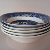5 English bowls "Willow" Johnson Brothers