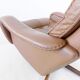 Fauteuil cuir avec pouf de Madsen & Schübel pour Bovenkamp