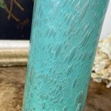 Tubular bubble glass vase