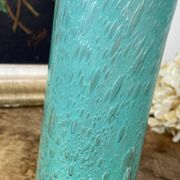 Vase tubulaire en verre bullé