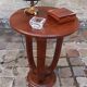 1930 Art Deco pedestal table in solid walnut