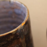 6 glass enamelled ceramic cups by Henry Simon