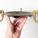 Vintage round brass tray on seahorse feet