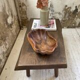 Brutalist oak coffee table