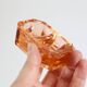 Authentic French vintage pink glass salt and pepper set