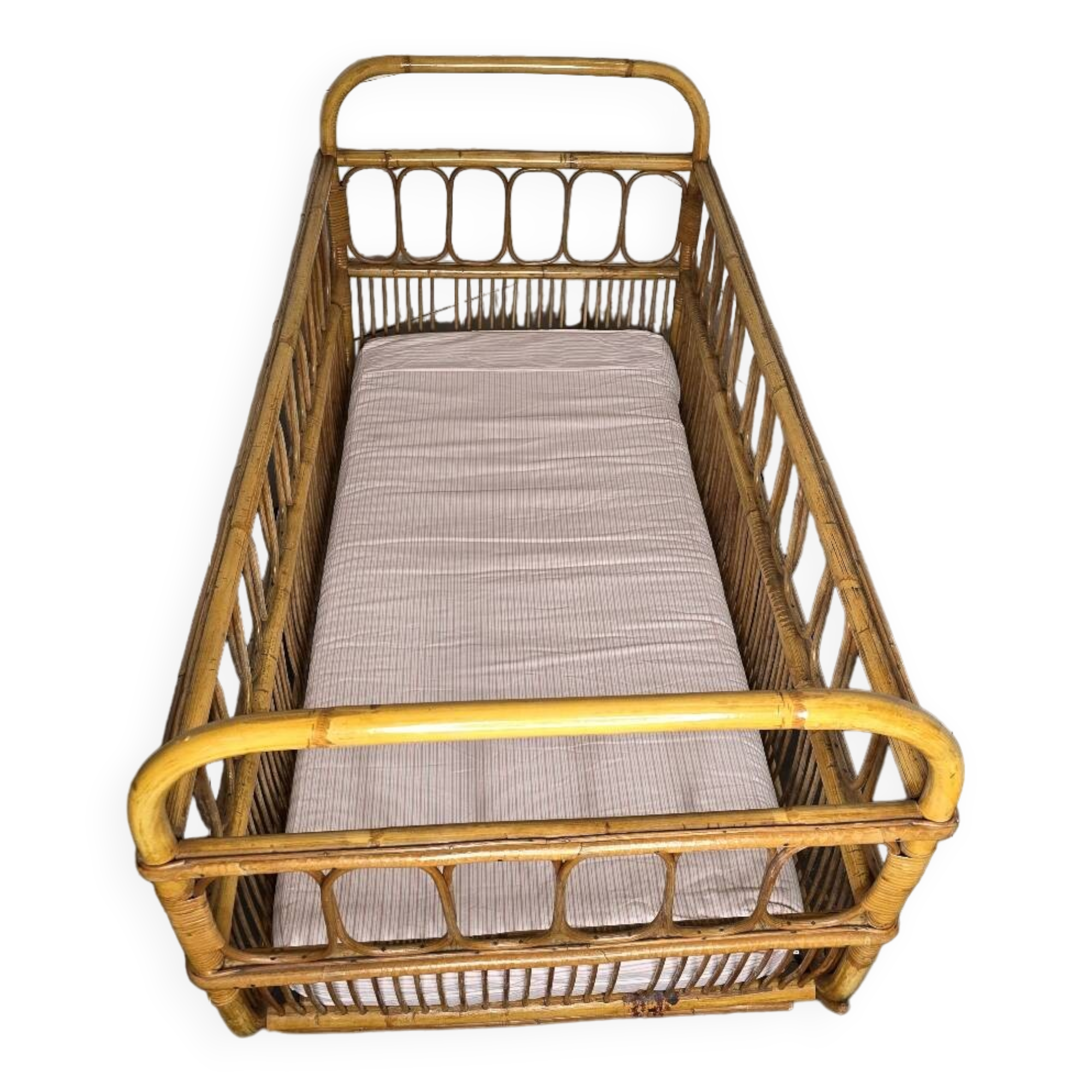 Vintage Rattan Children's Bed