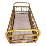 Lit D'enfant vintage en rotin