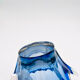 Large Bohemian Crystal Coupe Hospodka Blue Sommerso 1960