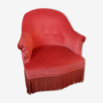 Fauteuil crapaud rose