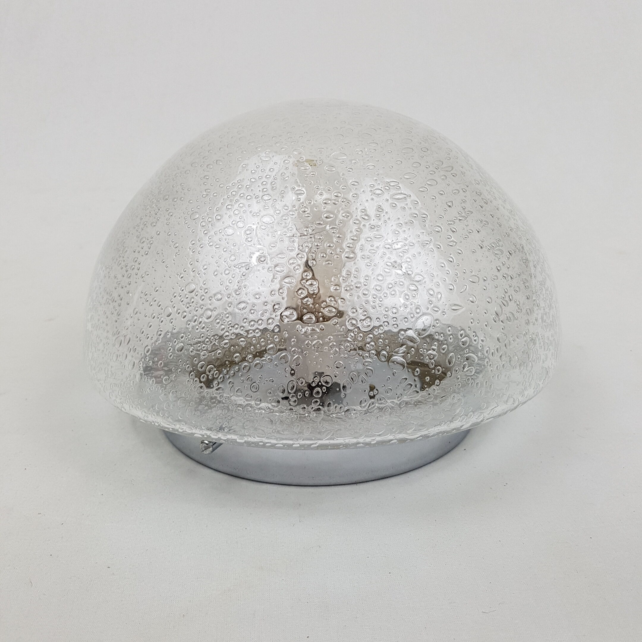 Ceiling light bubble glass and chrome