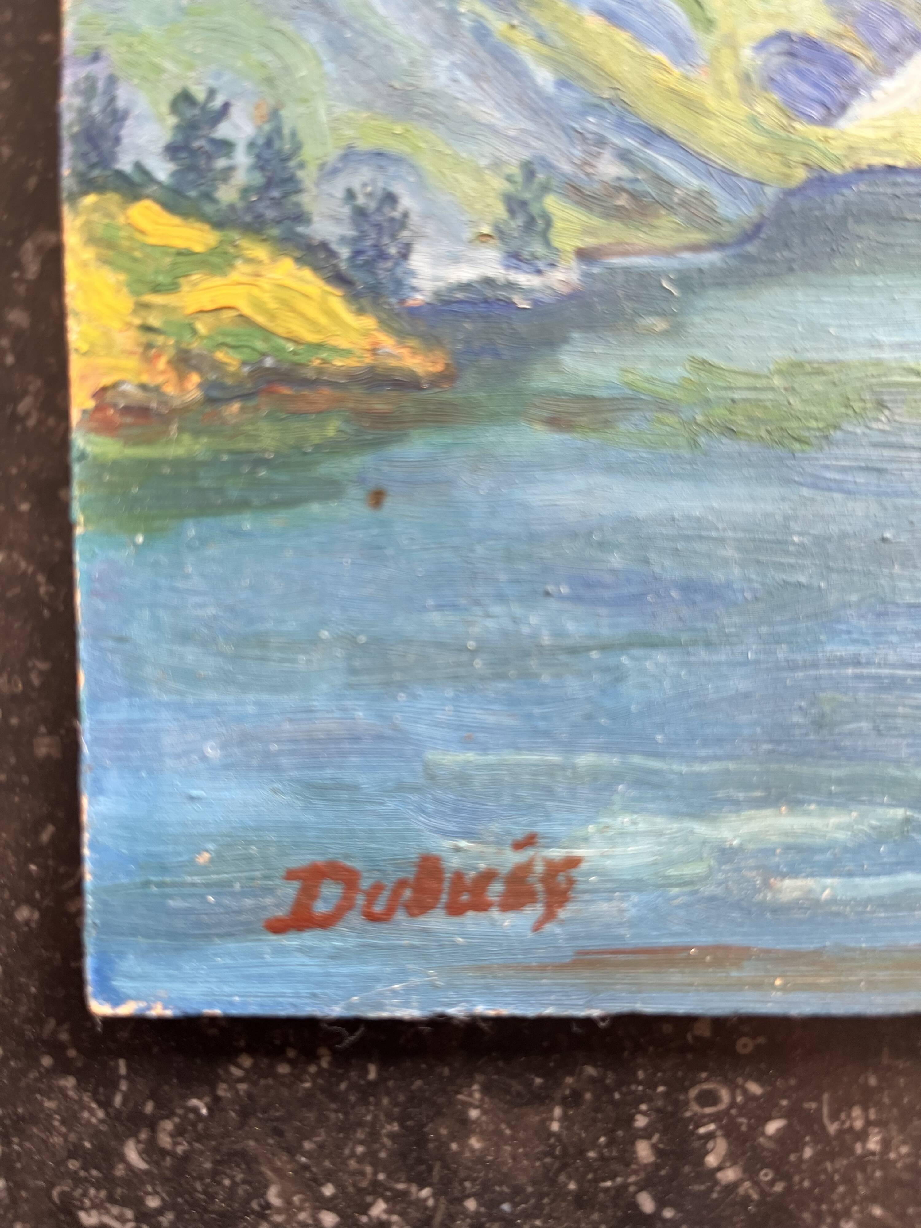 Mountain landscape, 20th century, signed, oil on wood, 23x18cm, without frame