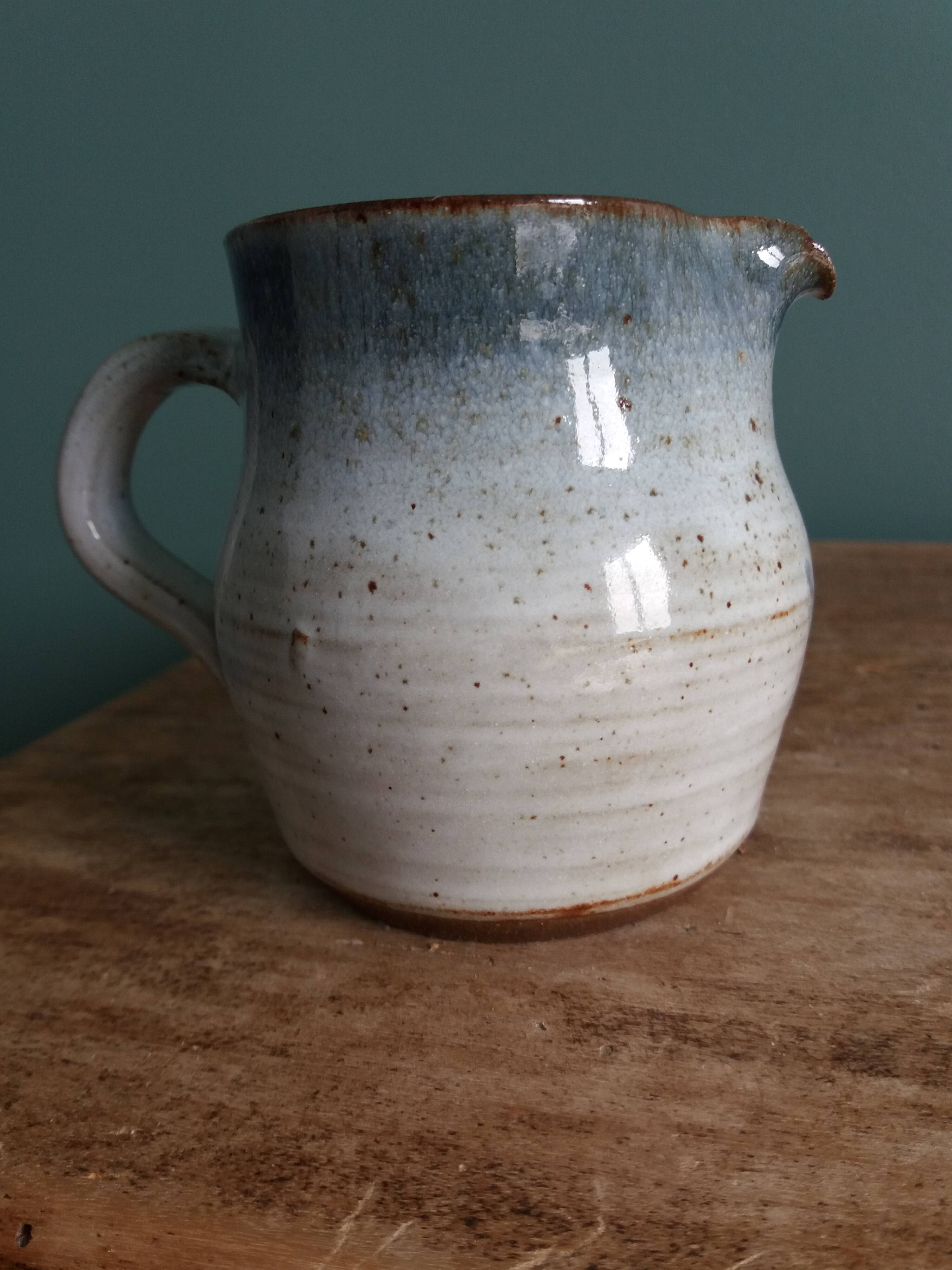 Pitcher, milk jug, signed Atch, Chantal and Thierry Robert