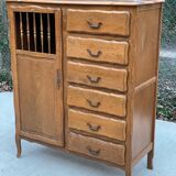 Armoire Louis XV avec tringle et 6 tiroirs