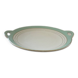 Ribbed dish in half Lunéville porcelain - Régence model